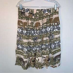 Vintage Braemar Jeremy Scott Safari Button Front Skirt